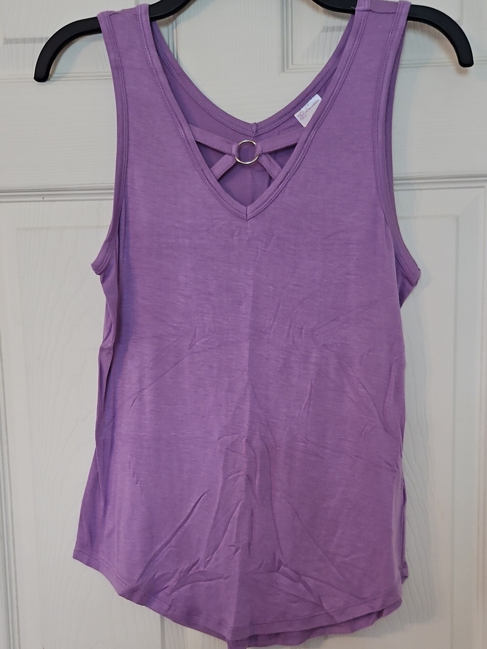 NOBO Lavender V-Neck Tank with Ring Strap Detail